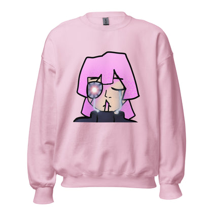 Hamika Character Crewneck Sweatshirt-sweatshirt-Light Pink-S-mysticalcherry