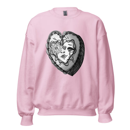 Reminiscent ♥️ Jersey Sweatshirt-sweatshirt-Light Pink-S-mysticalcherry