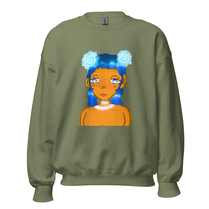 Aqua Blue Sweatshirt-sweatshirt-Military Green-S-mysticalcherry