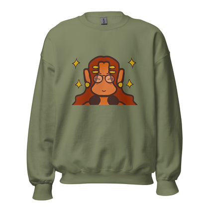 Chill And Cute Sweatshirt-sweatshirt-Military Green-S-mysticalcherry