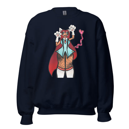 Lizbeth Niko Cat Lady Sweatshirt-sweatshirt-Navy-S-mysticalcherry