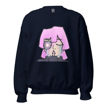 Hamika Character Crewneck Sweatshirt-sweatshirt-Navy-S-mysticalcherry