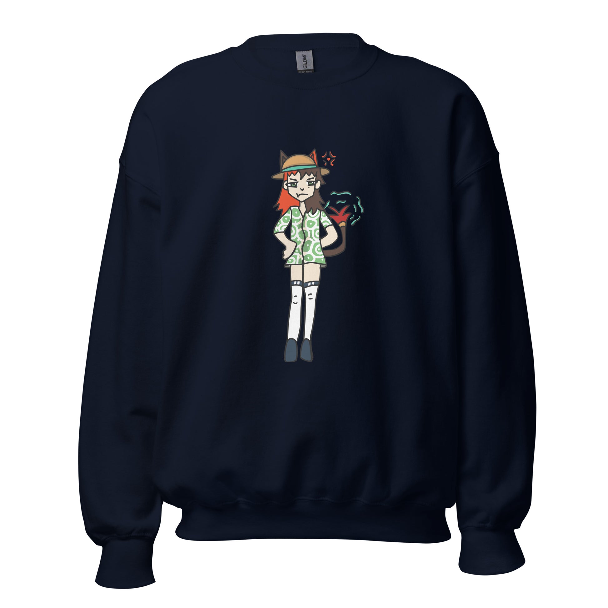 Jenny Fur Sweatshirt-sweatshirt-Navy-S-mysticalcherry