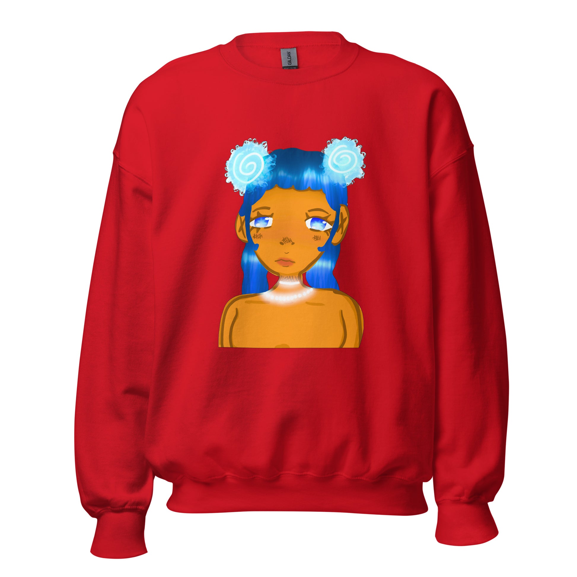 Aqua Blue Sweatshirt-sweatshirt-Red-S-mysticalcherry