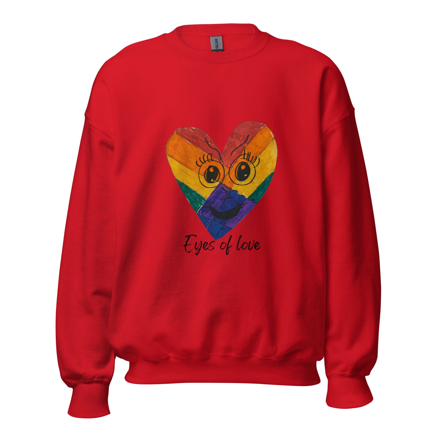 Eyes Of Love Sweatshirt-sweatshirt-Red-S-mysticalcherry