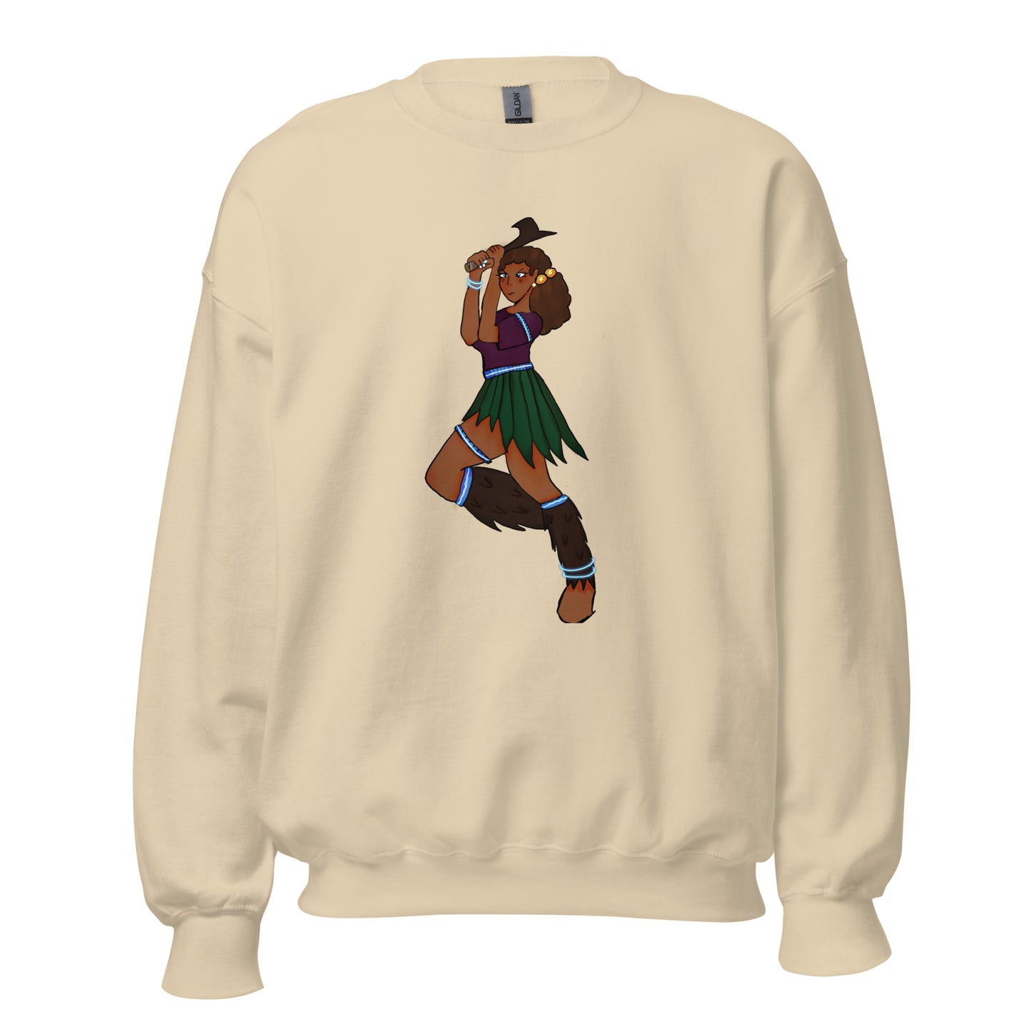 Fiji Warrior Sweatshirt-sweatshirt-Sand-S-mysticalcherry