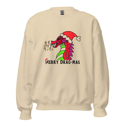 Merry Drag-Mas Sweatshirt-sweatshirt-Sand-S-mysticalcherry