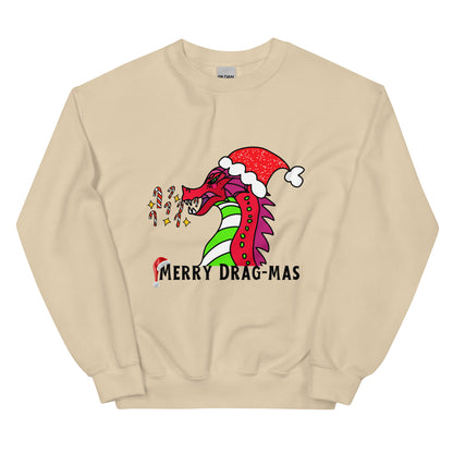 Merry Drag-Mas Sweatshirt-sweatshirt-Sand-S-mysticalcherry