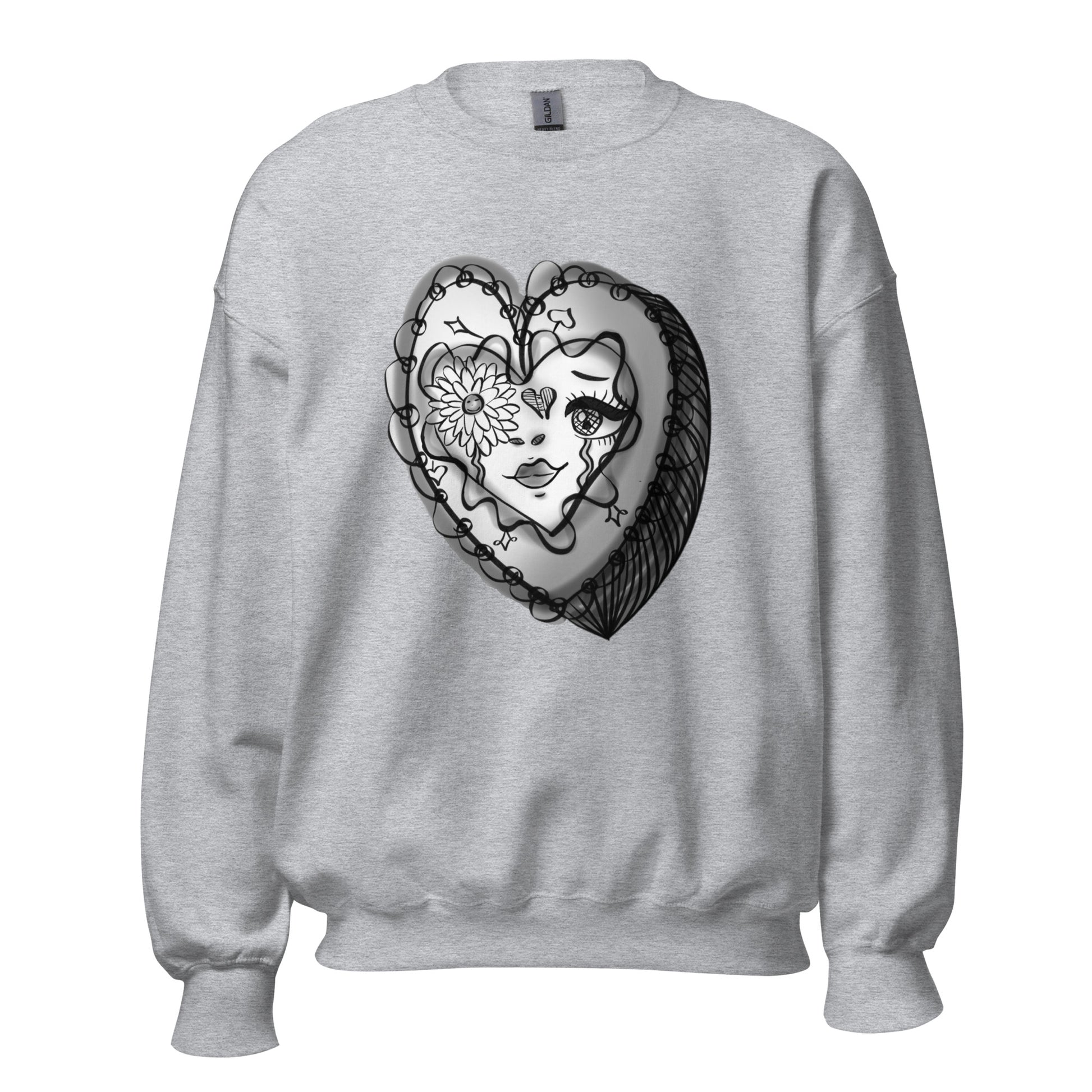 Reminiscent ♥️ Jersey Sweatshirt-sweatshirt-Sport Grey-S-mysticalcherry