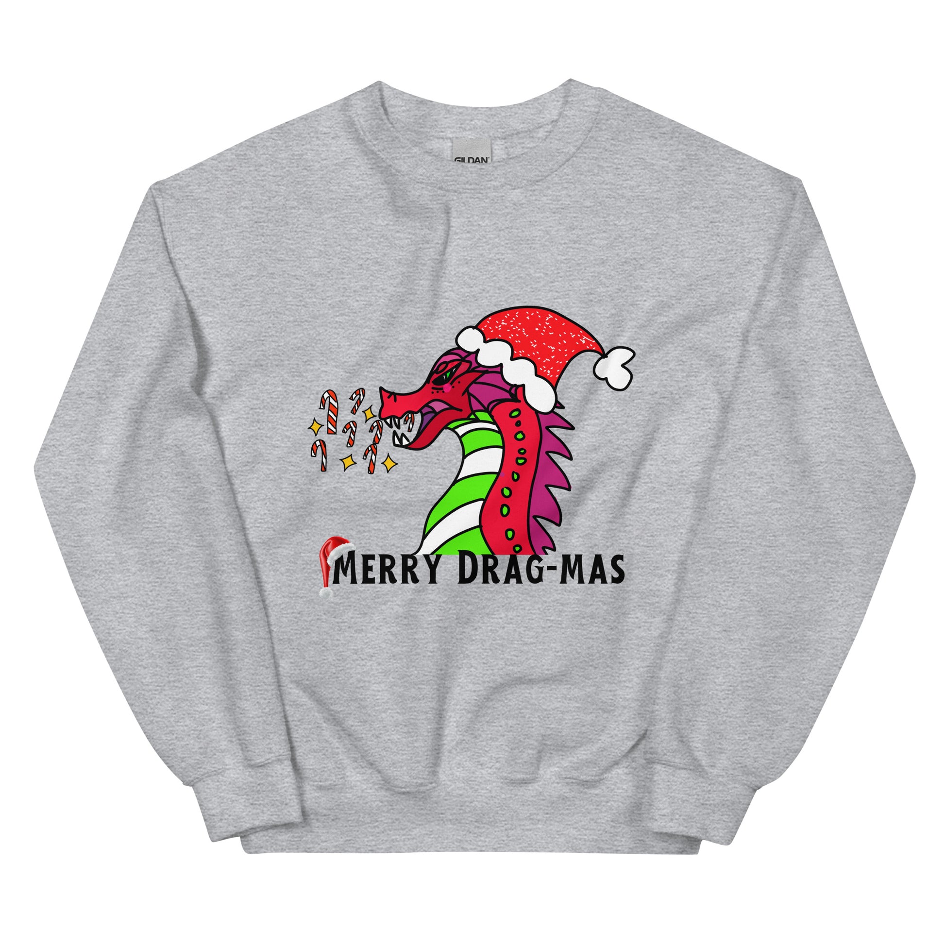 Merry Drag-Mas Sweatshirt-sweatshirt-Sport Grey-S-mysticalcherry