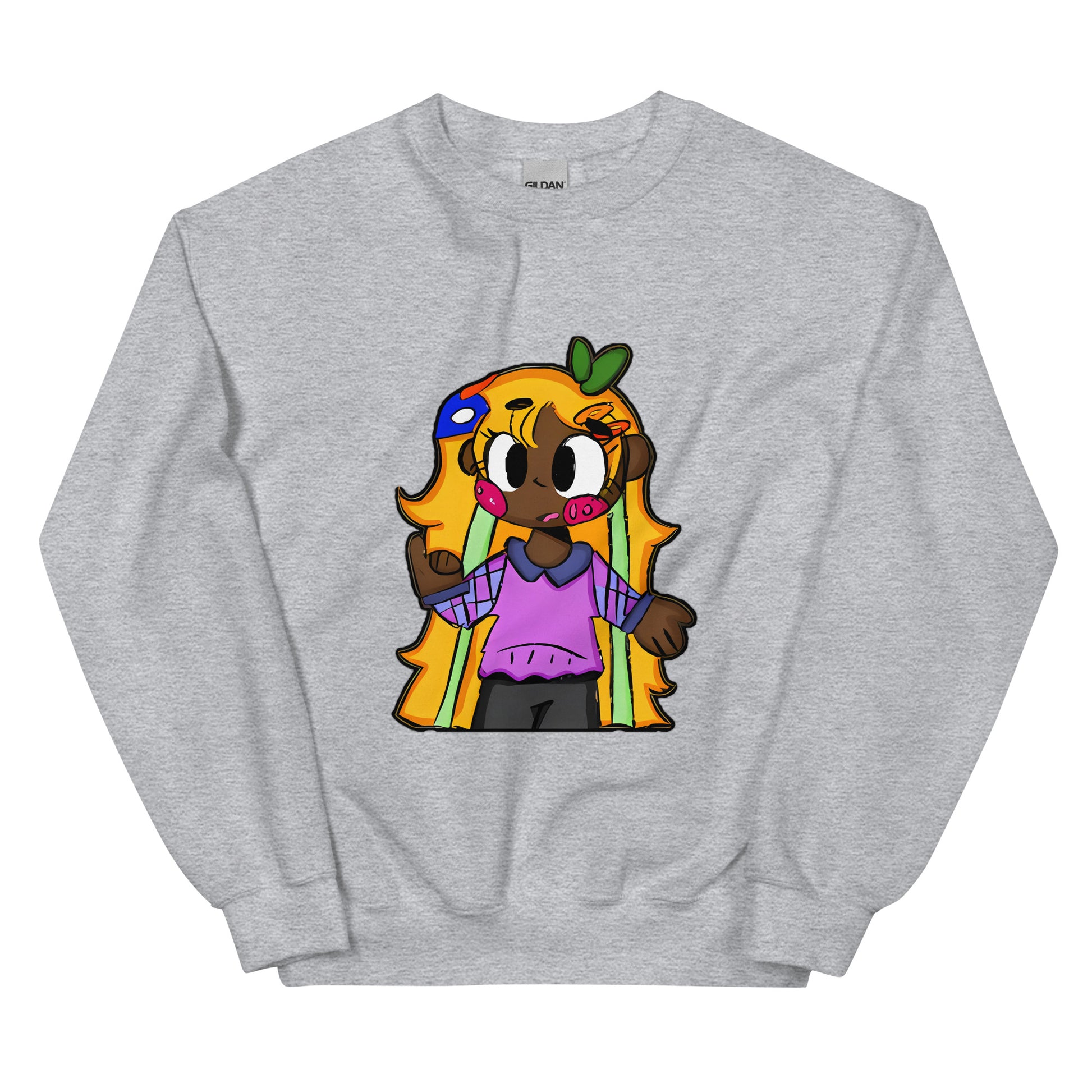 Chiisana Remon Character Sweatshirt-sweatshirt-Sport Grey-S-mysticalcherry