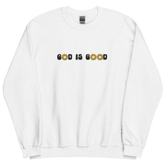 Good Is Good "Hearts" Embroidered Crewneck Sweatshirt-embroidery crewneck-White-S-mysticalcherry