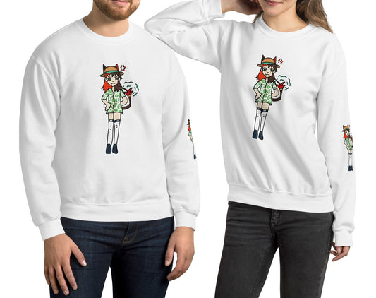 Jenny-Fur Wearable Art Sweatshirt By Synetta-crewneck-mysticalcherry