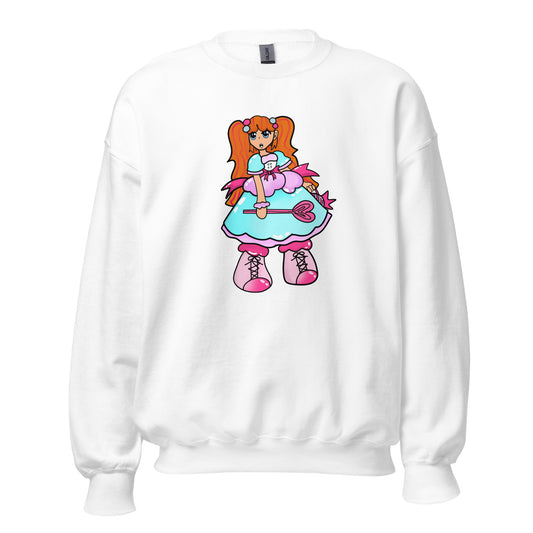 Kandie Character Crewneck Sweatshirt-sweatshirt-White-S-mysticalcherry