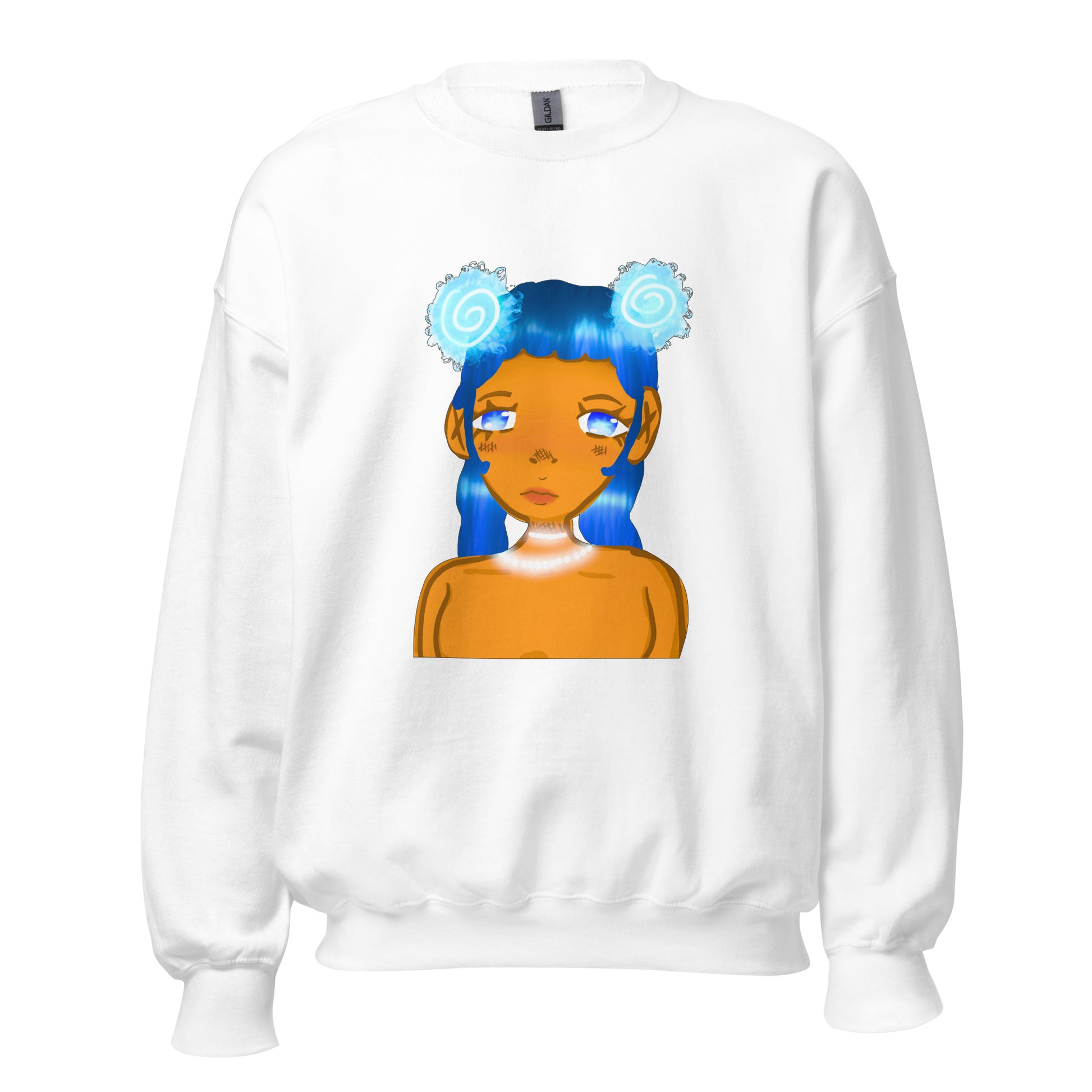 Aqua Blue Sweatshirt-sweatshirt-White-S-mysticalcherry