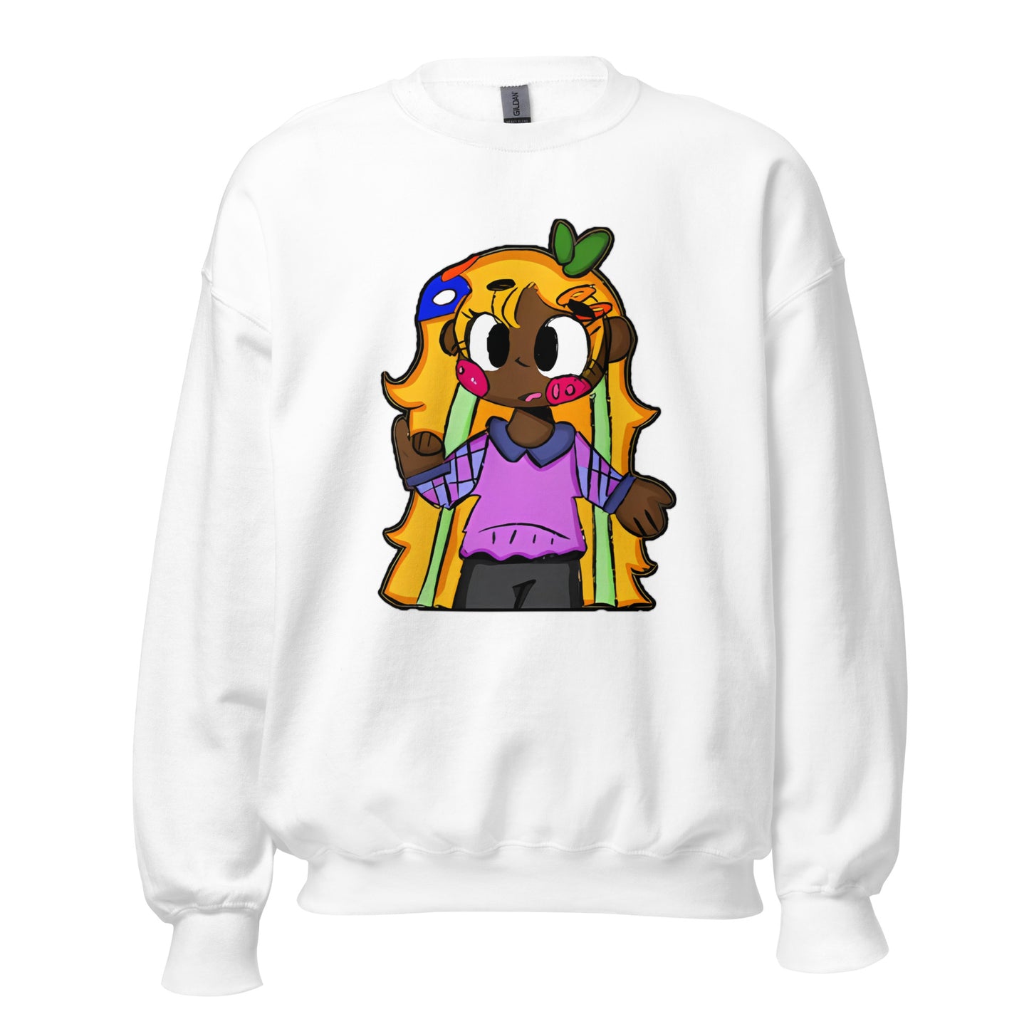 Chiisana Remon Character Sweatshirt-sweatshirt-White-S-mysticalcherry