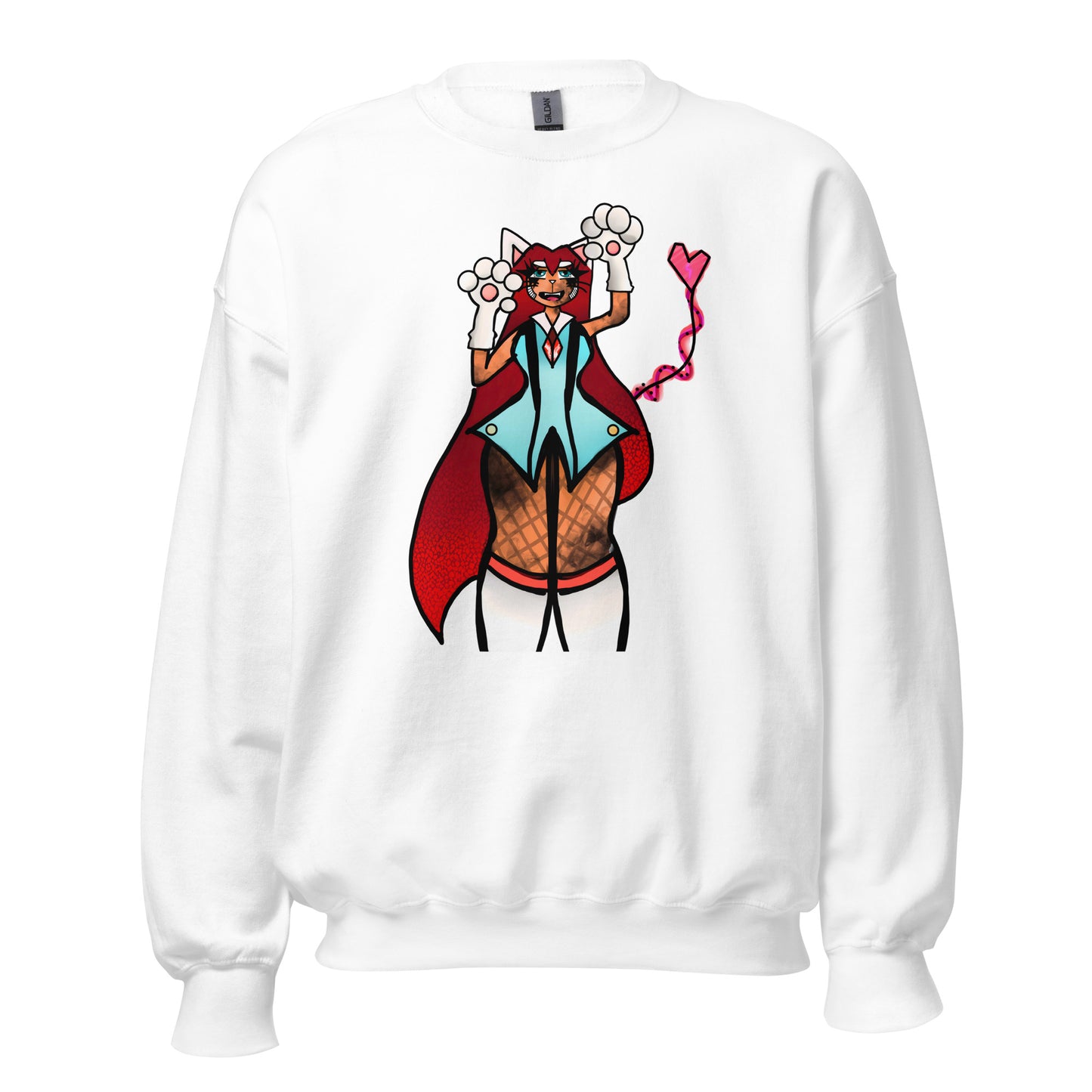 Lizbeth Niko Cat Lady Sweatshirt-sweatshirt-White-S-mysticalcherry