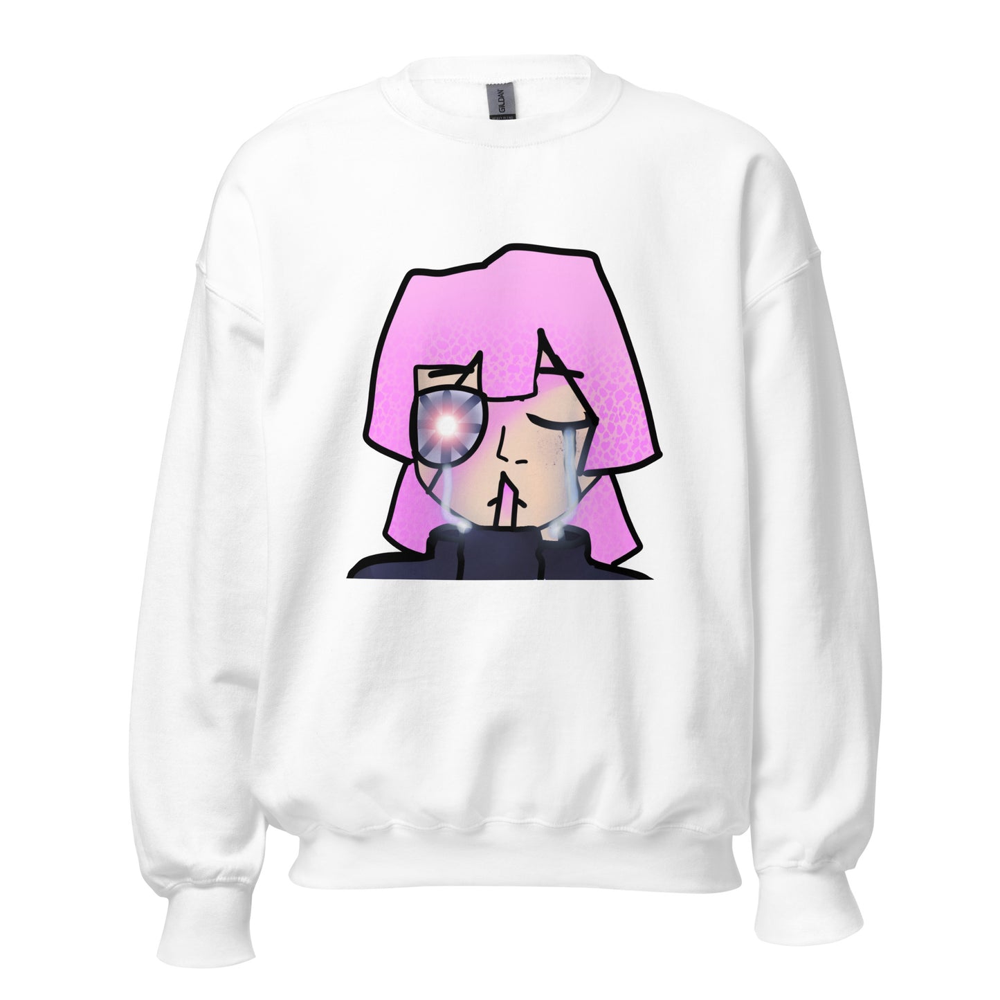 Hamika Character Crewneck Sweatshirt-sweatshirt-White-S-mysticalcherry