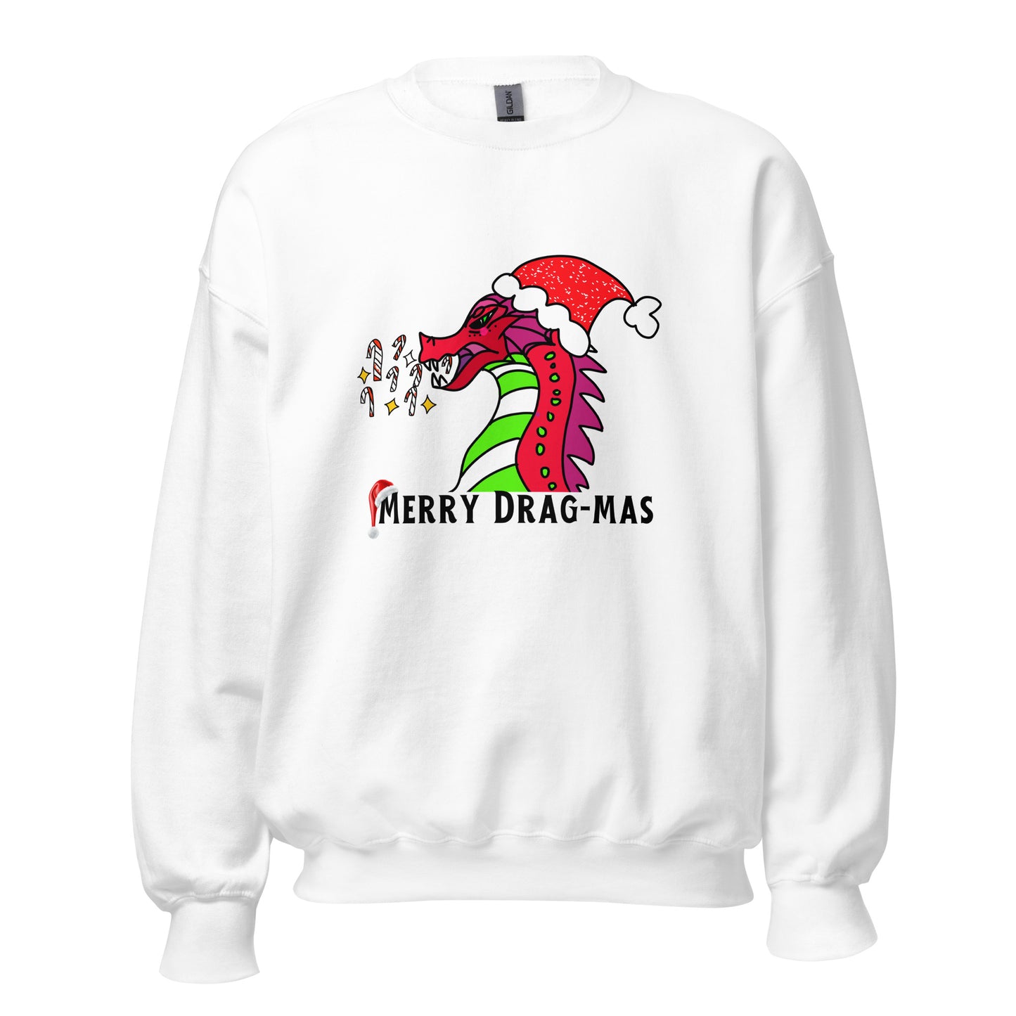 Merry Drag-Mas Sweatshirt-sweatshirt-White-S-mysticalcherry