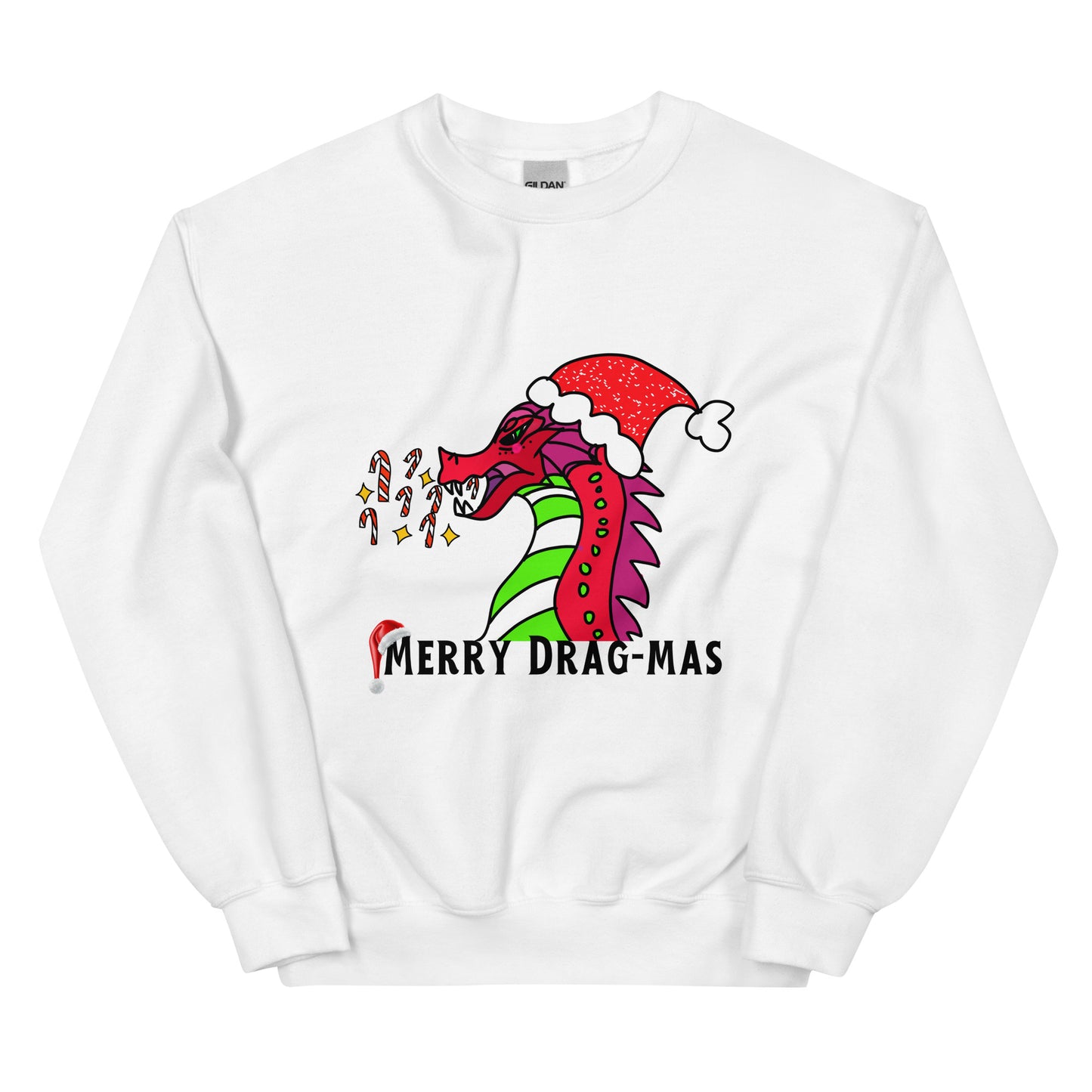 Merry Drag-Mas Sweatshirt-sweatshirt-White-S-mysticalcherry