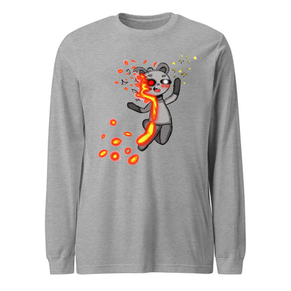 LavaBear Character Long Sleeve Tee-long sleeve shirt-Athletic Heather-XS-mysticalcherry