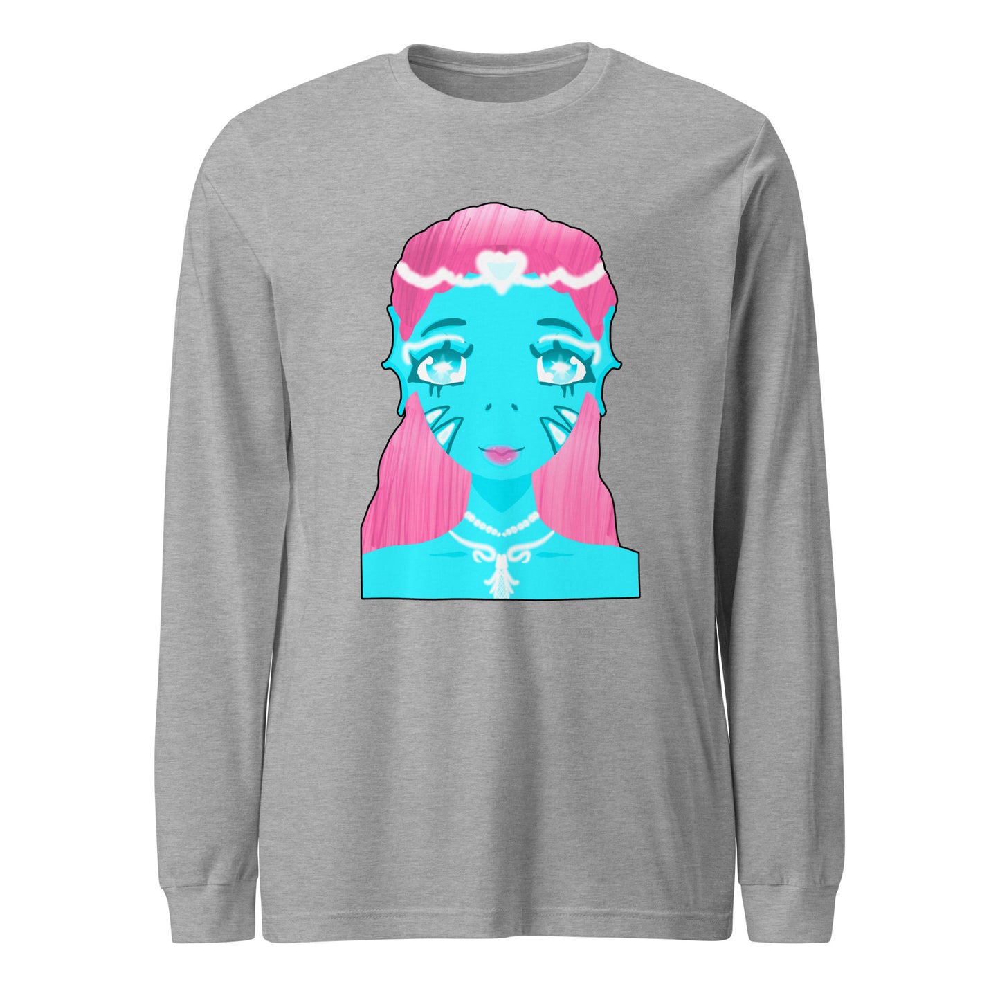 Mermaid On Land Long Sleeve Tee-long sleeve shirt-Athletic Heather-XS-mysticalcherry