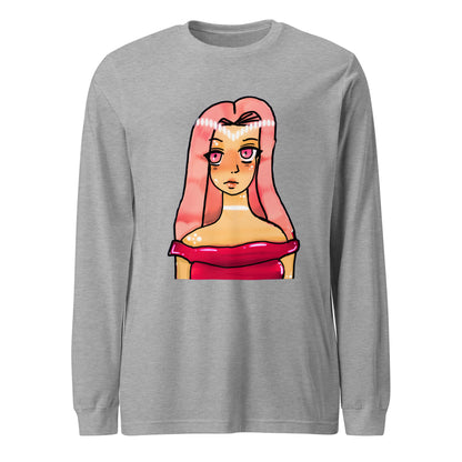 Shimmer Long Sleeve Tee-Athletic Heather-XS-mysticalcherry