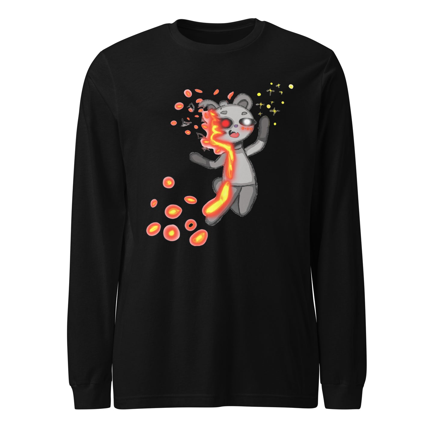 LavaBear Character Long Sleeve Tee-long sleeve shirt-Black-XS-mysticalcherry