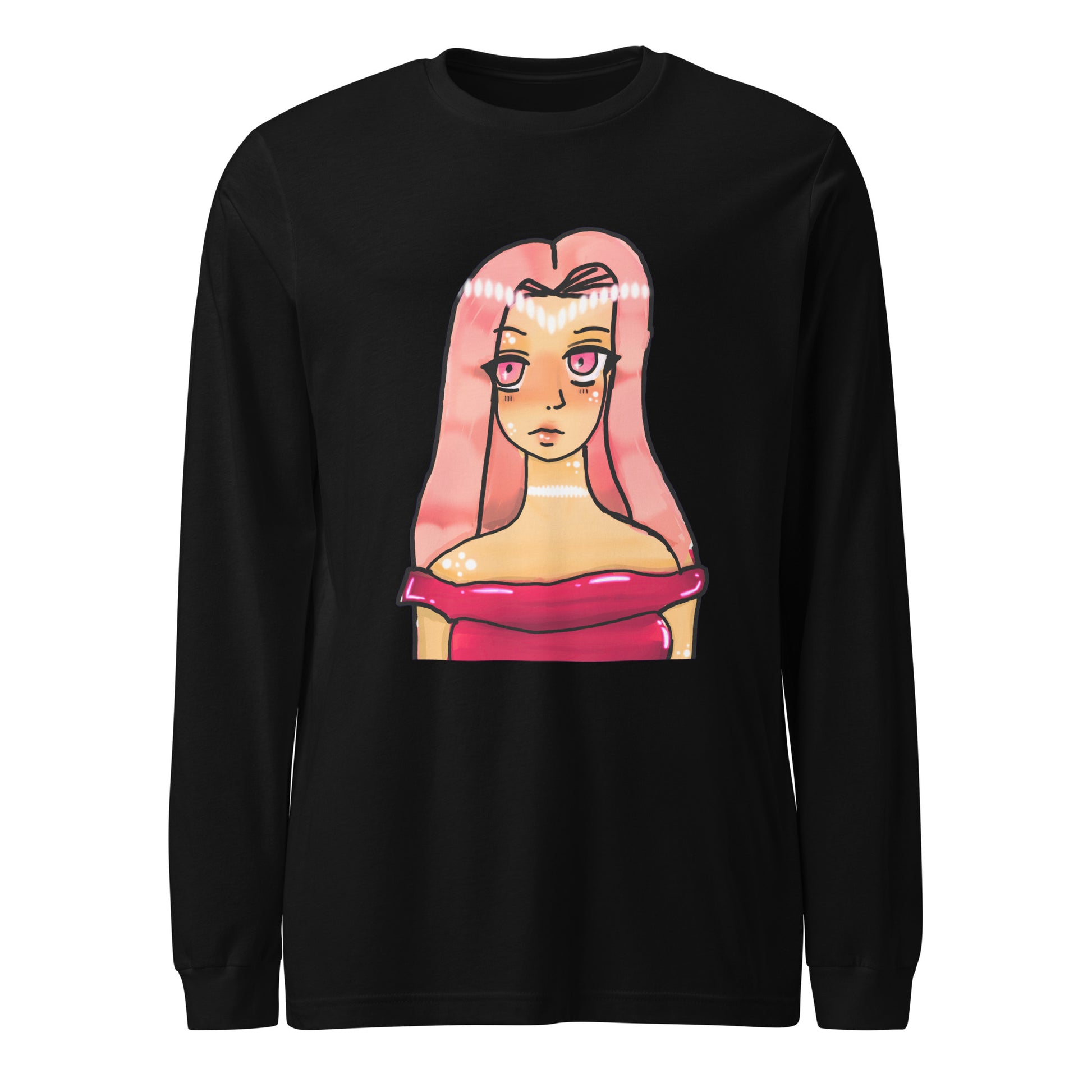 Shimmer Long Sleeve Tee-Black-XS-mysticalcherry