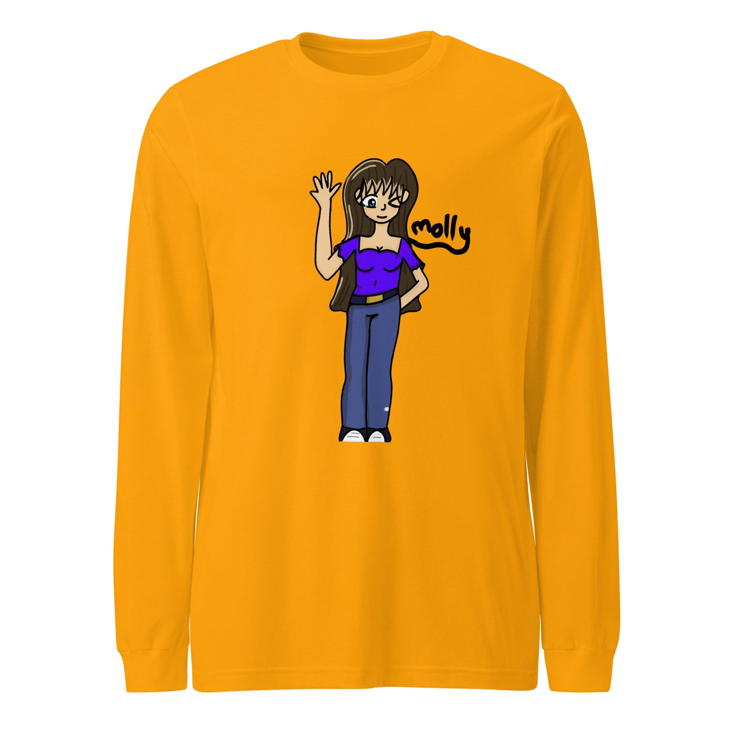 Molly Long Sleeve Tee-long sleeve shirt-Gold-XS-mysticalcherry