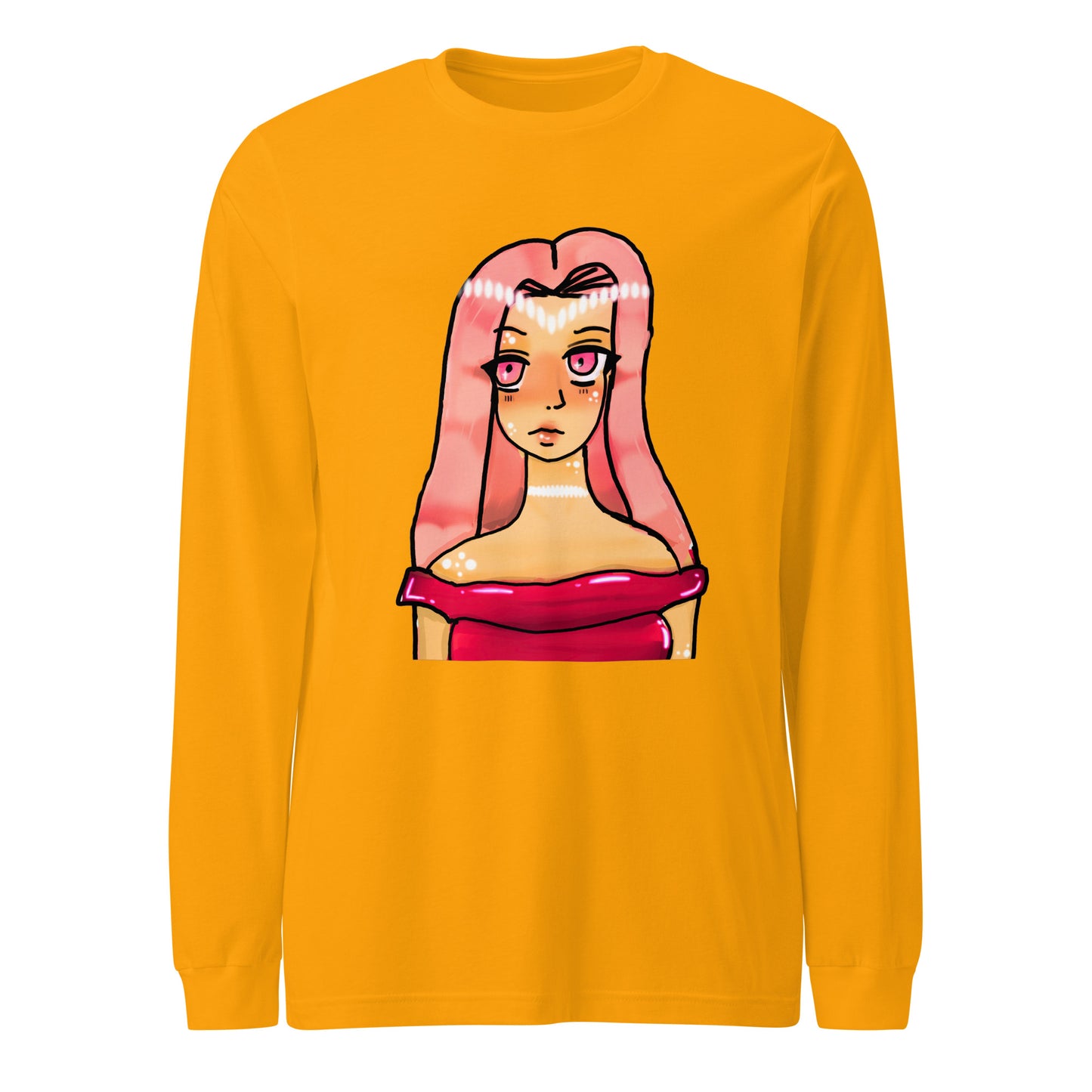 Shimmer Long Sleeve Tee-Gold-XS-mysticalcherry