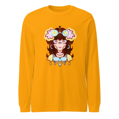 Kreama Long Sleeve Tee-Wearable art t-shirt-Gold-XS-mysticalcherry