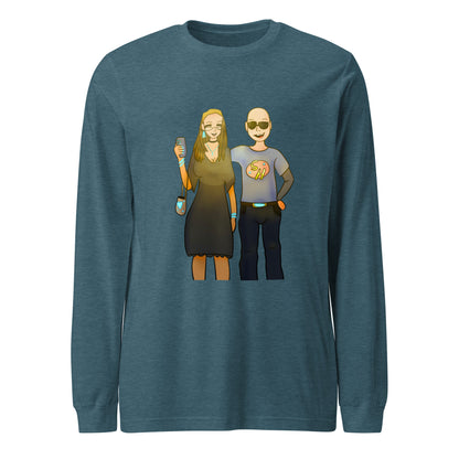 Aunt and Uncle Long Sleeve Tee-long sleeve shirt-Heather Deep Teal-XS-mysticalcherry