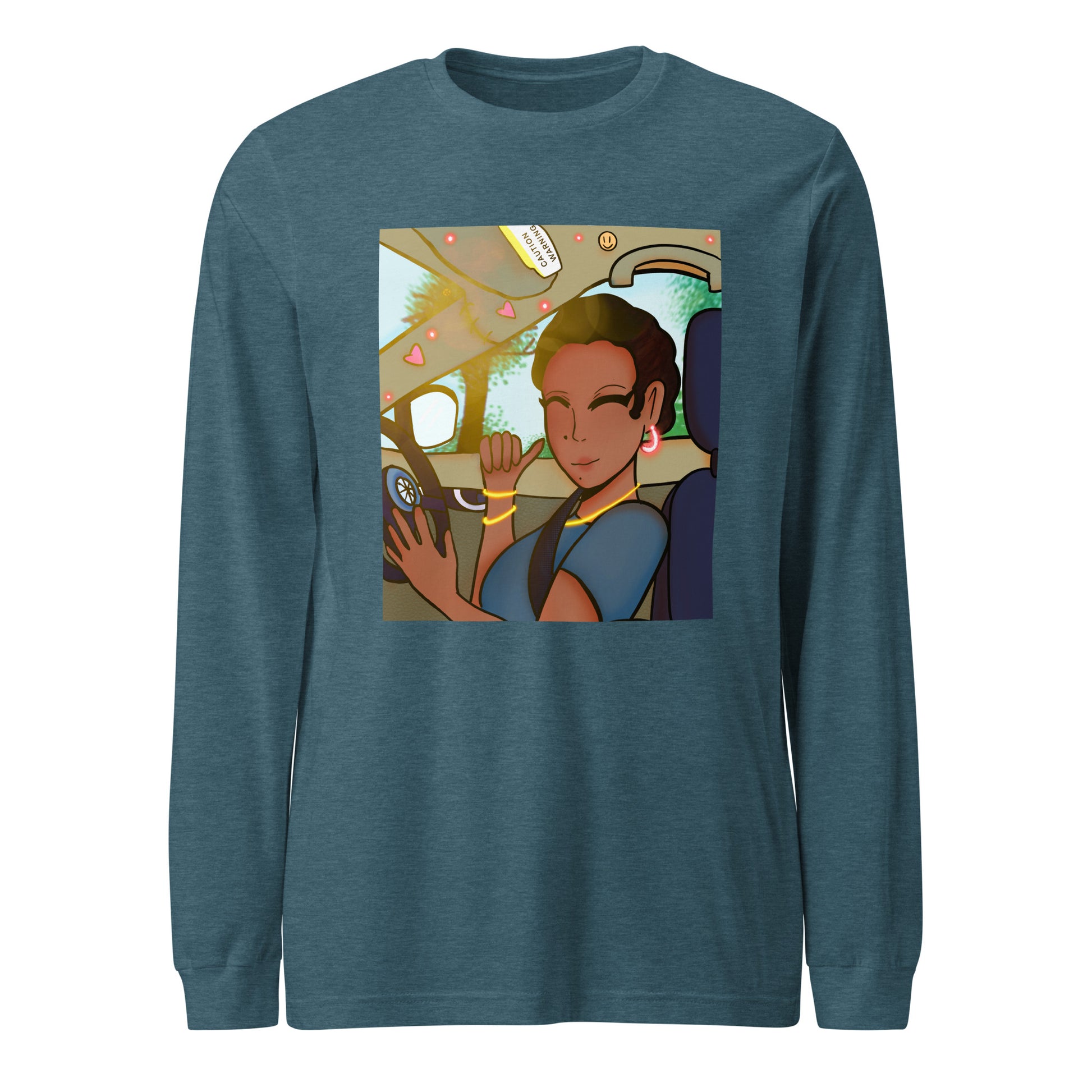 My Mom Long Sleeve Tee-long sleeve shirt-Heather Deep Teal-XS-mysticalcherry