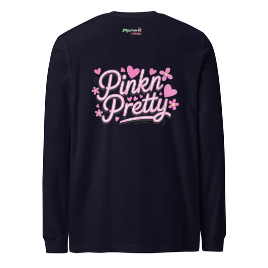 PrettyN Pink Character Long Sleeve Tee-long sleeve shirt-mysticalcherry