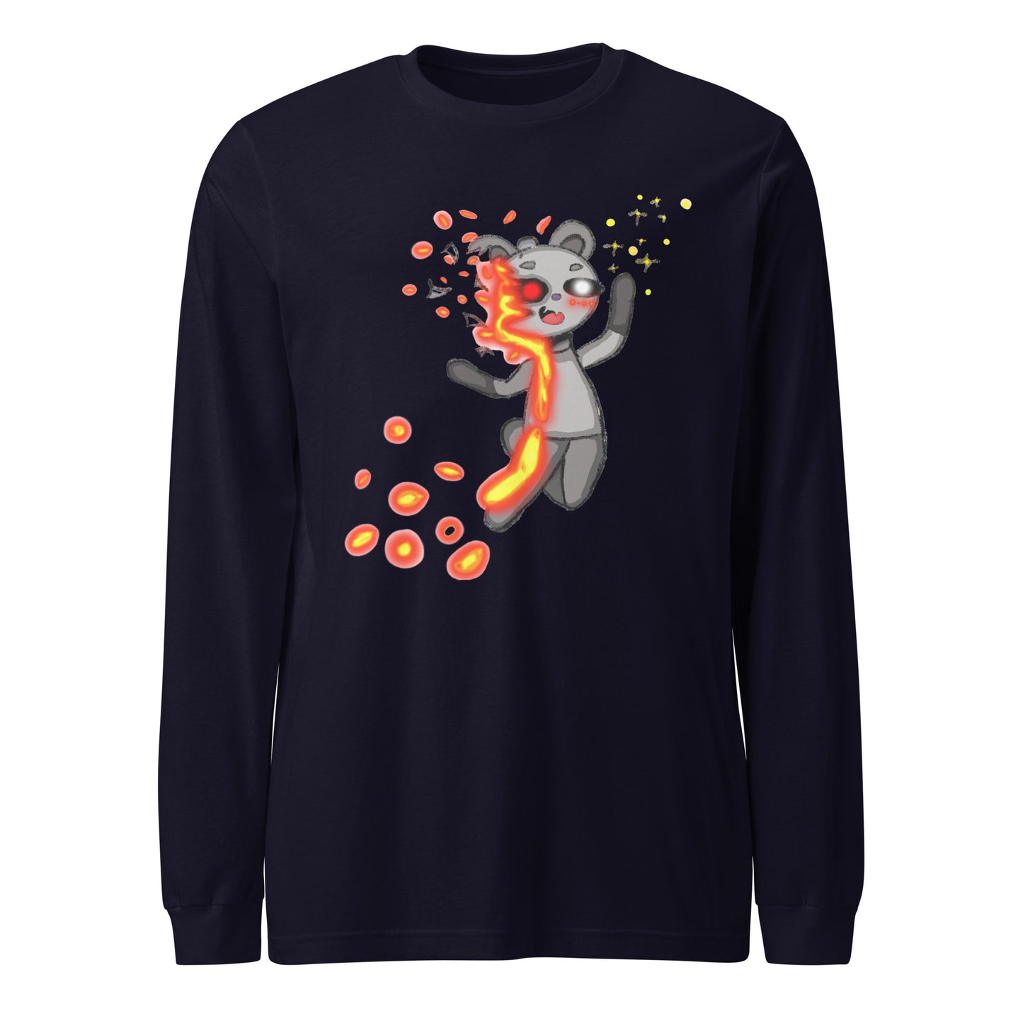 LavaBear Character Long Sleeve Tee-long sleeve shirt-Navy-XS-mysticalcherry