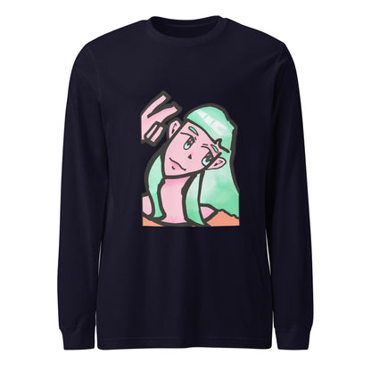 Bella Long Sleeve Tee-long sleeve shirt-Navy-XS-mysticalcherry