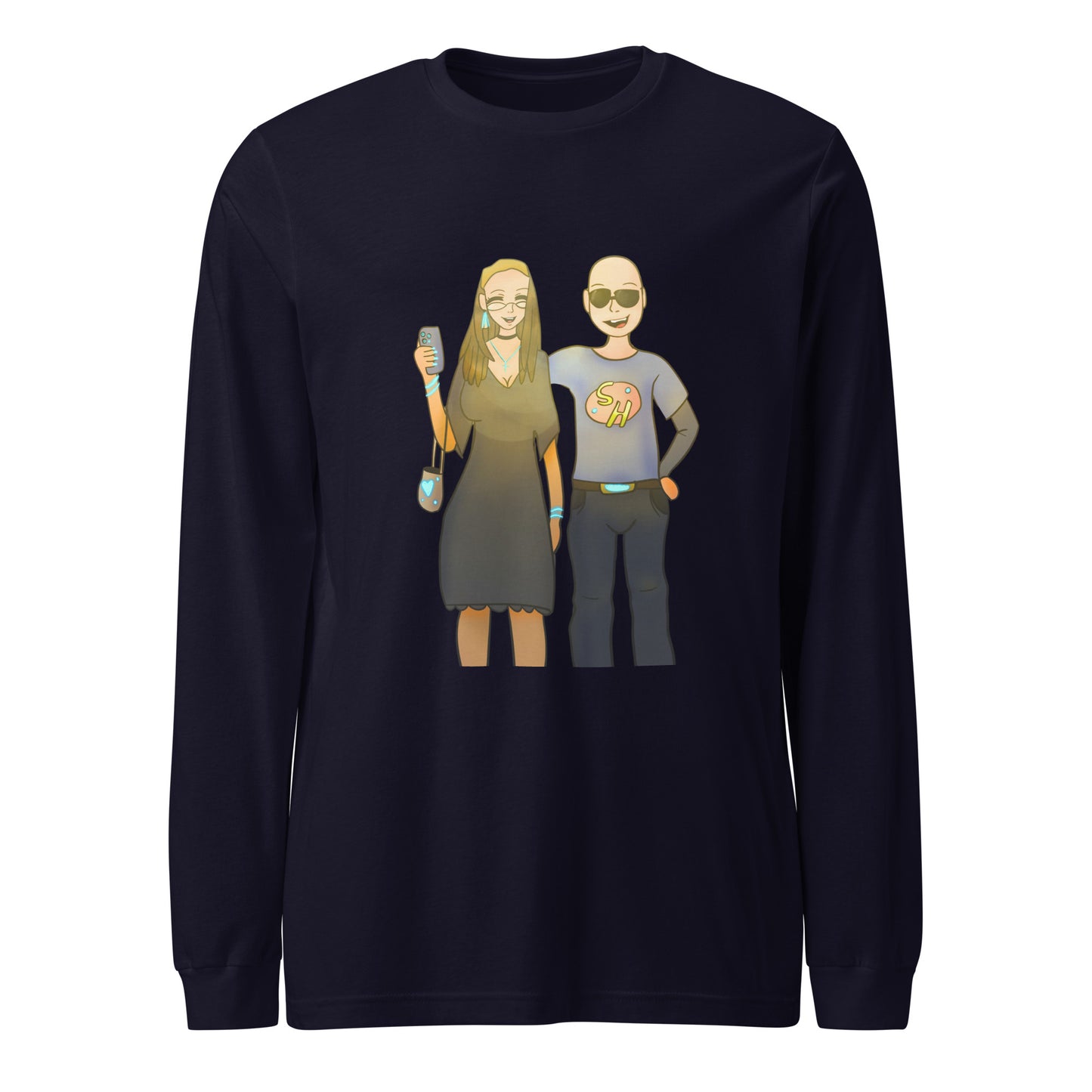 Aunt and Uncle Long Sleeve Tee-long sleeve shirt-Navy-XS-mysticalcherry