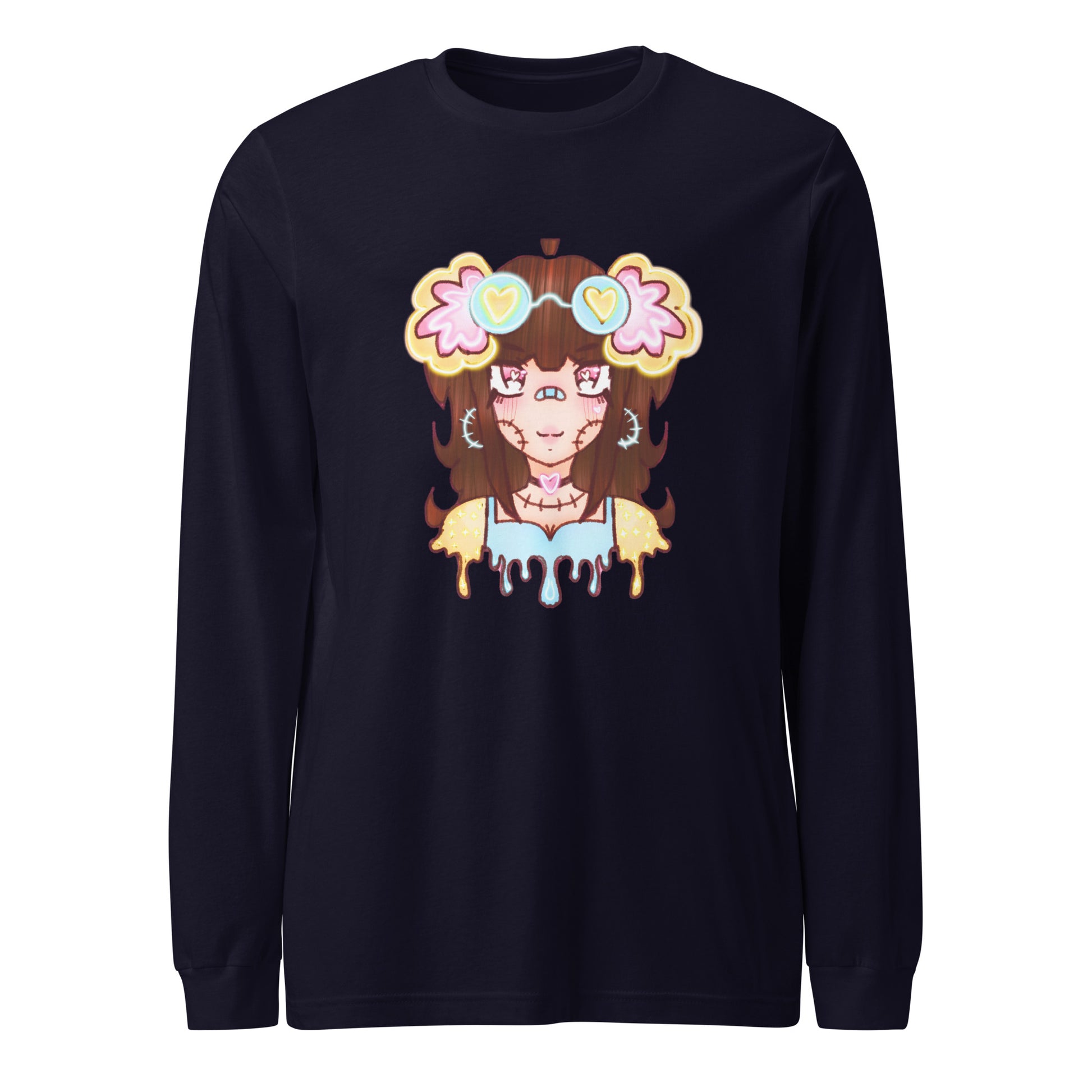 Kreama Long Sleeve Tee-Wearable art t-shirt-Navy-XS-mysticalcherry