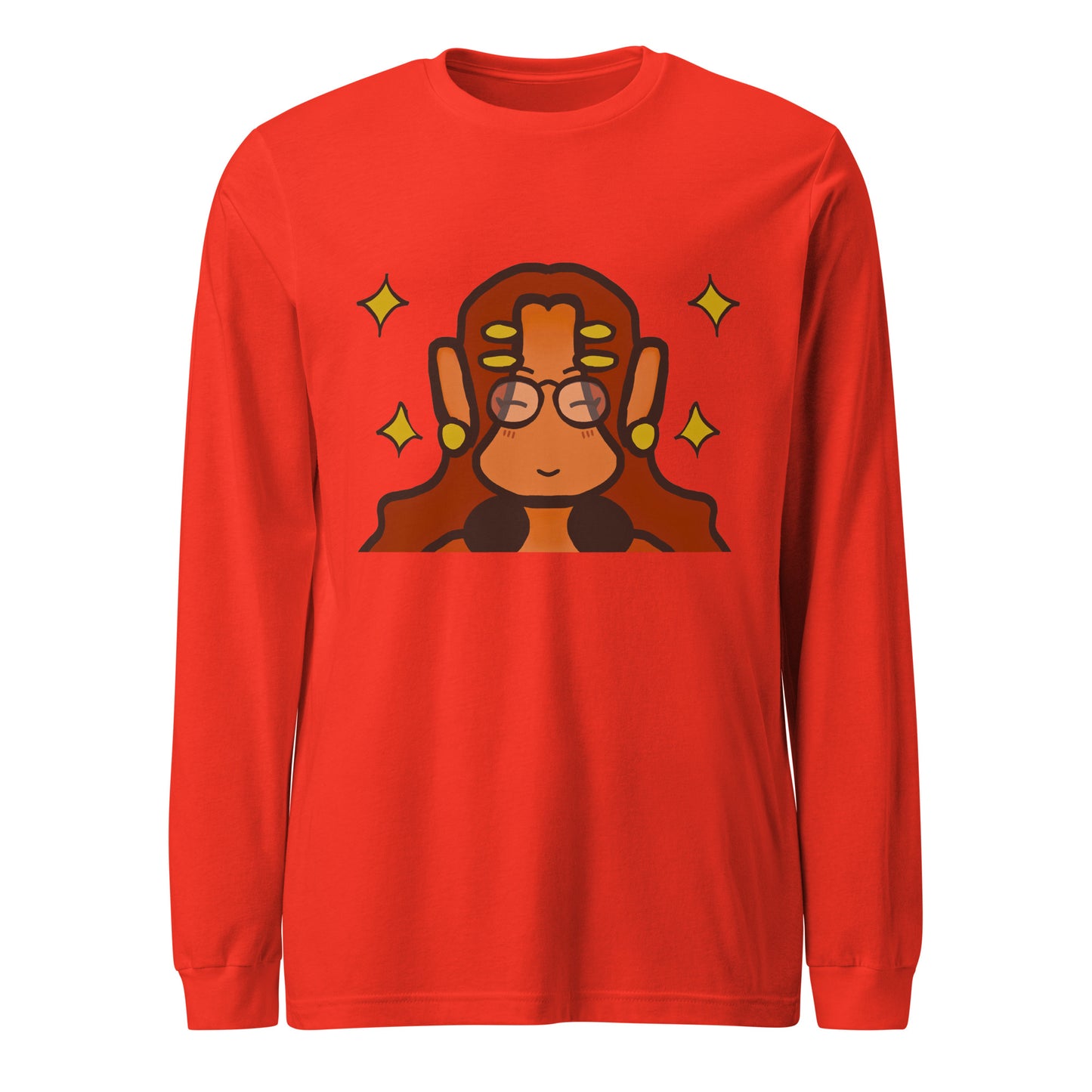 Chill And Cute Long Sleeve Tee-long sleeve shirt-Poppy-XS-mysticalcherry