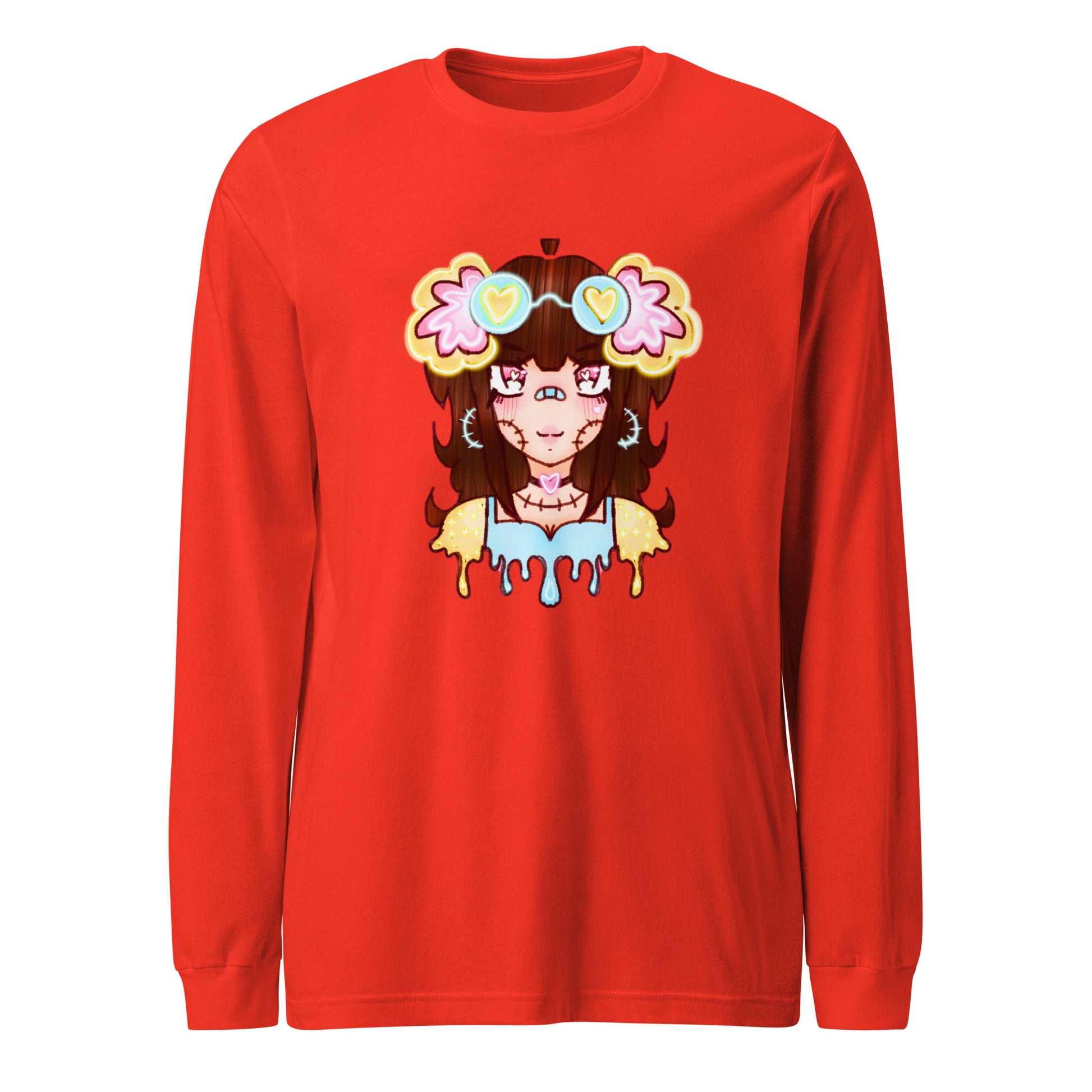 Kreama Long Sleeve Tee-Wearable art t-shirt-Poppy-XS-mysticalcherry