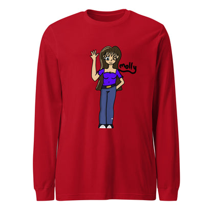 Molly Long Sleeve Tee-long sleeve shirt-Red-XS-mysticalcherry