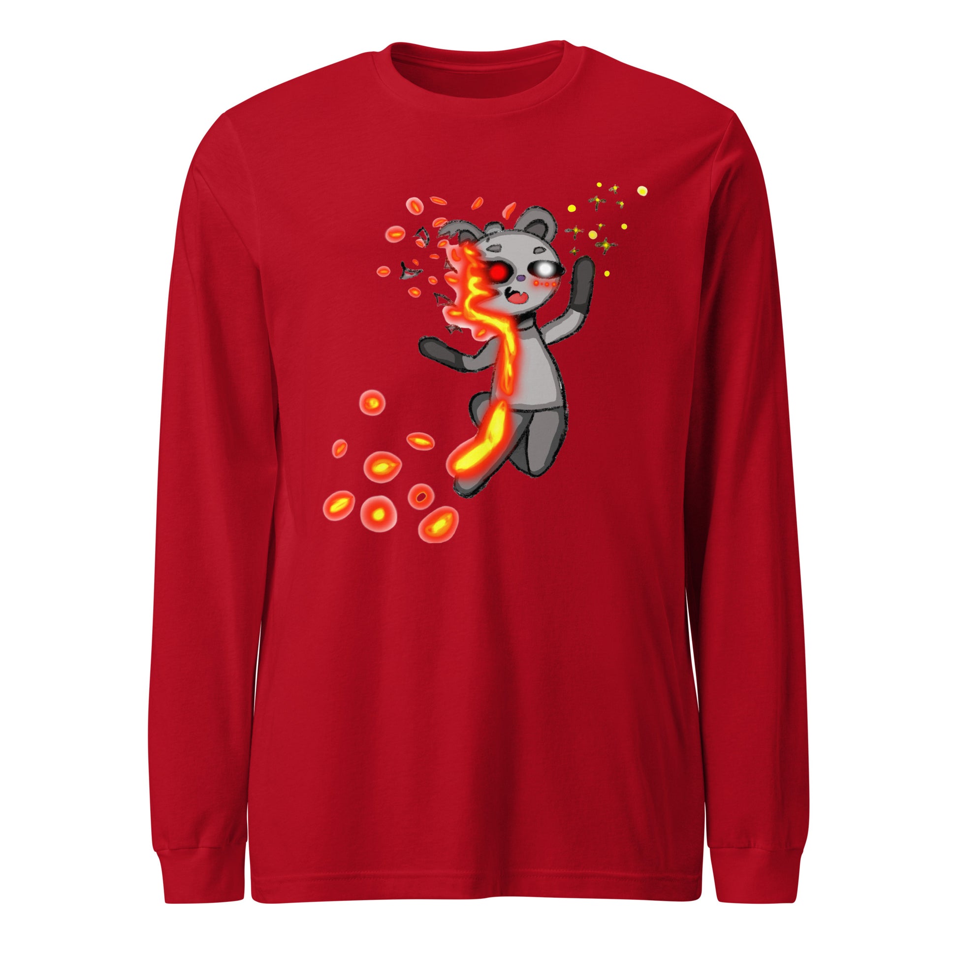 LavaBear Character Long Sleeve Tee-long sleeve shirt-Red-XS-mysticalcherry