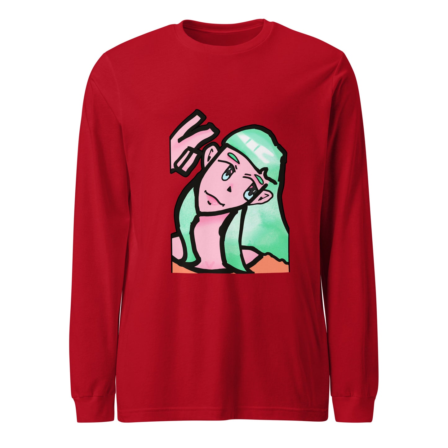 Bella Long Sleeve Tee-long sleeve shirt-Red-XS-mysticalcherry