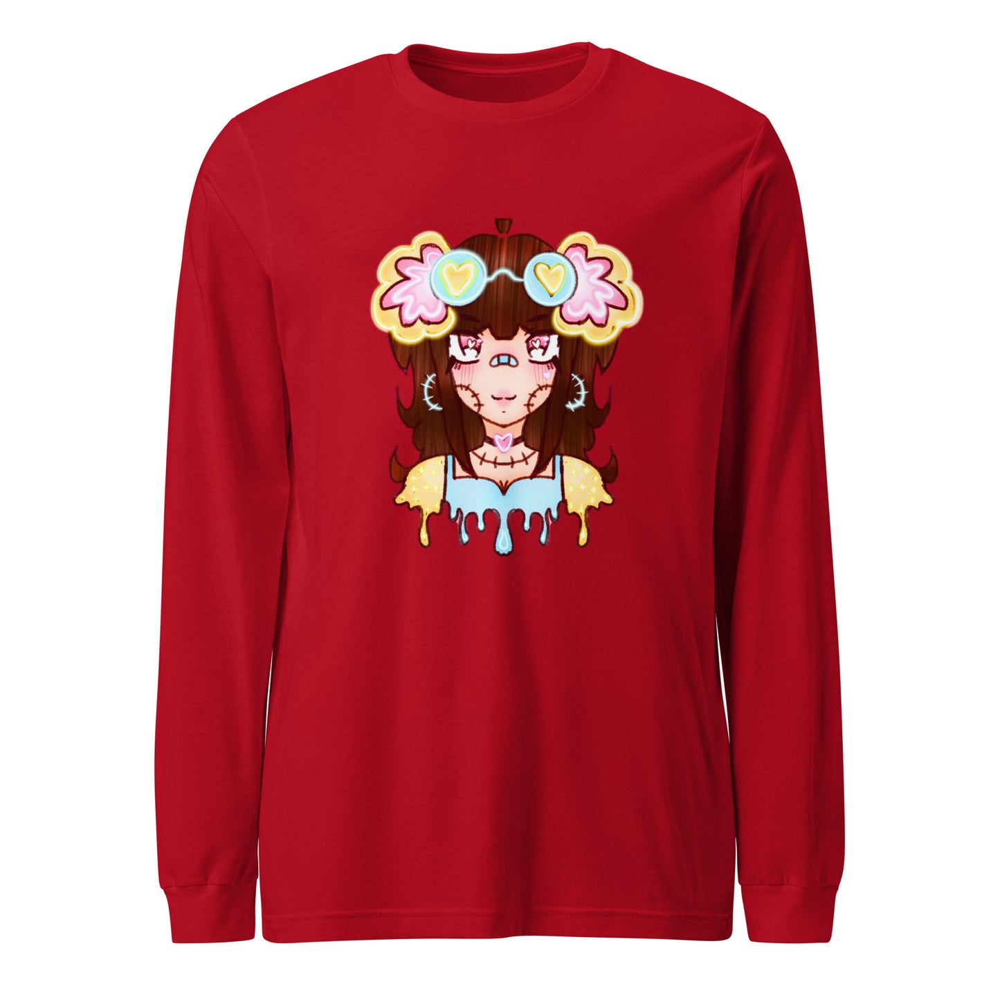 Kreama Long Sleeve Tee-Wearable art t-shirt-Red-XS-mysticalcherry