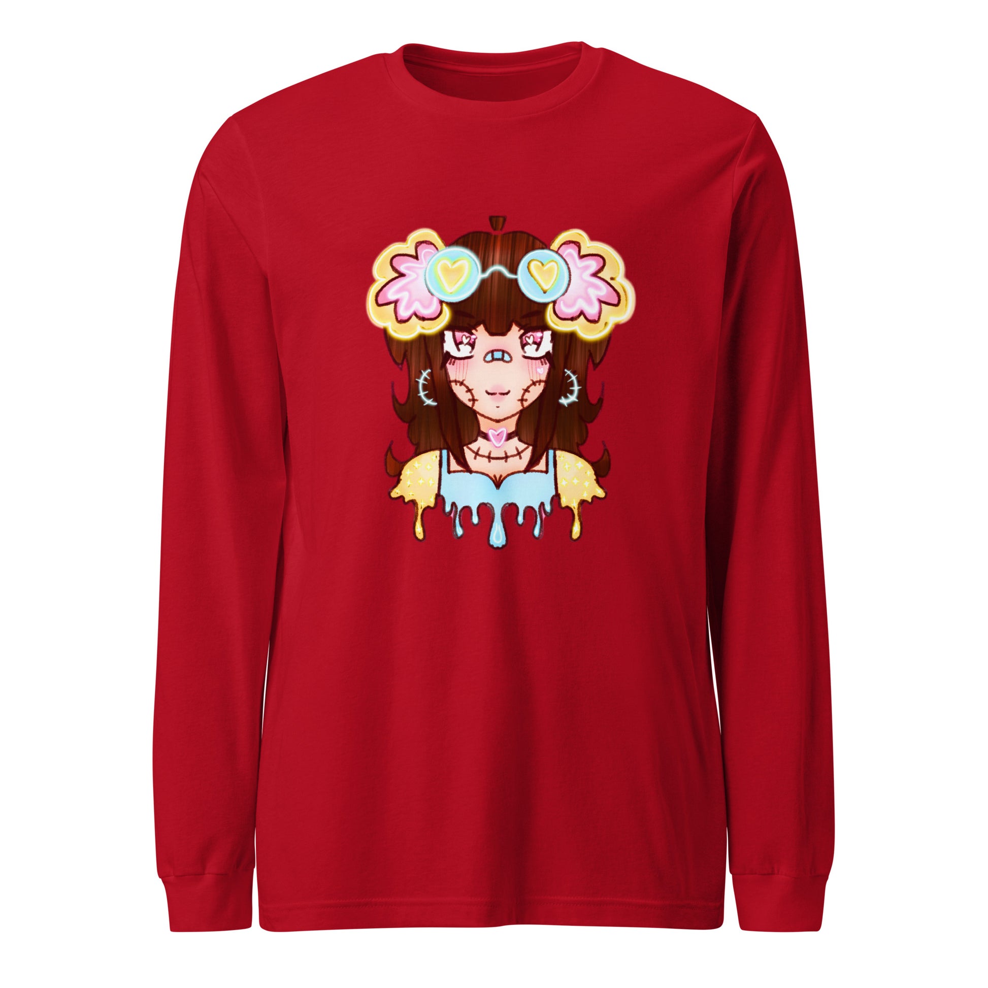 Kreama Long Sleeve Tee-Wearable art t-shirt-Red-XS-mysticalcherry