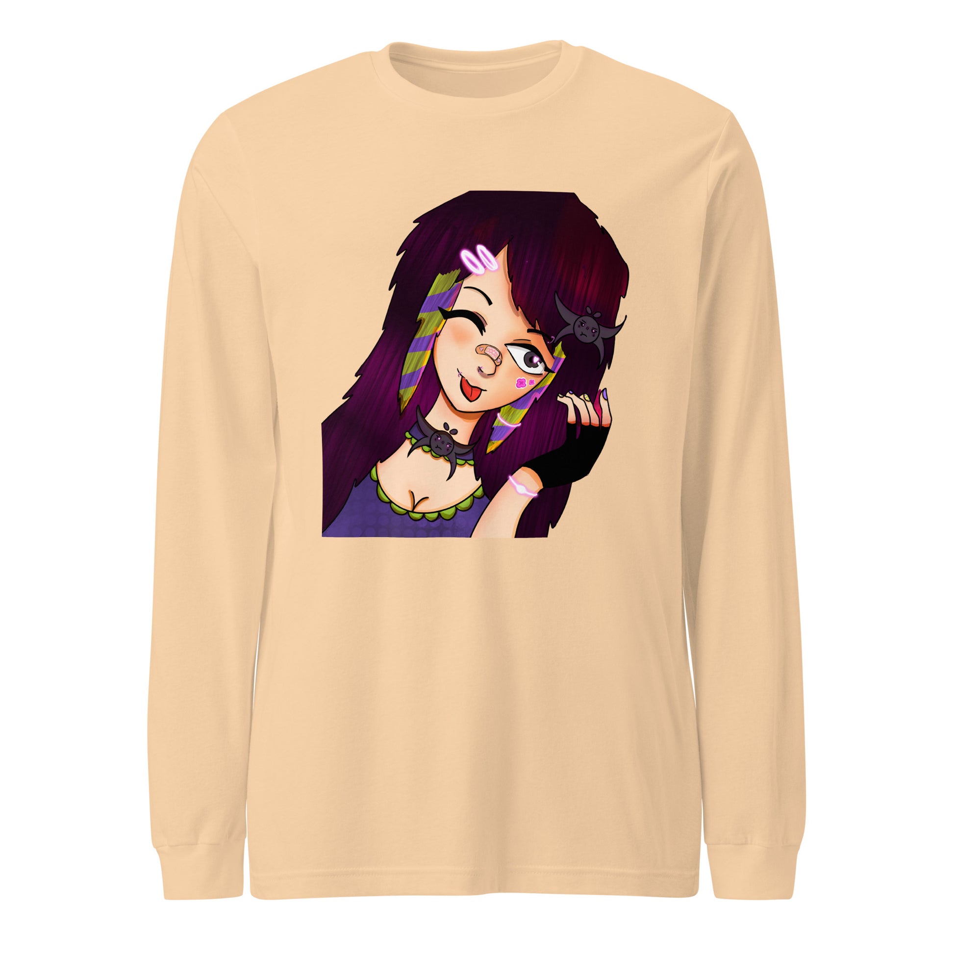 Punk Girly Long Sleeve Tee-long sleeve shirt-Sand Dune-XS-mysticalcherry