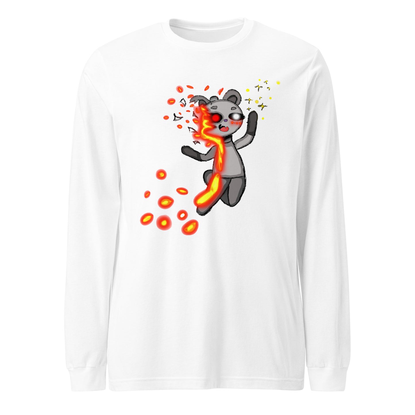 LavaBear Character Long Sleeve Tee-long sleeve shirt-White-XS-mysticalcherry