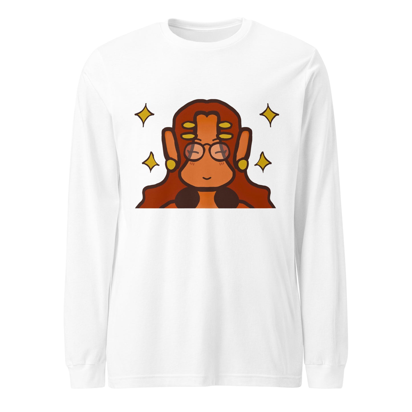 Chill And Cute Long Sleeve Tee-long sleeve shirt-White-XS-mysticalcherry