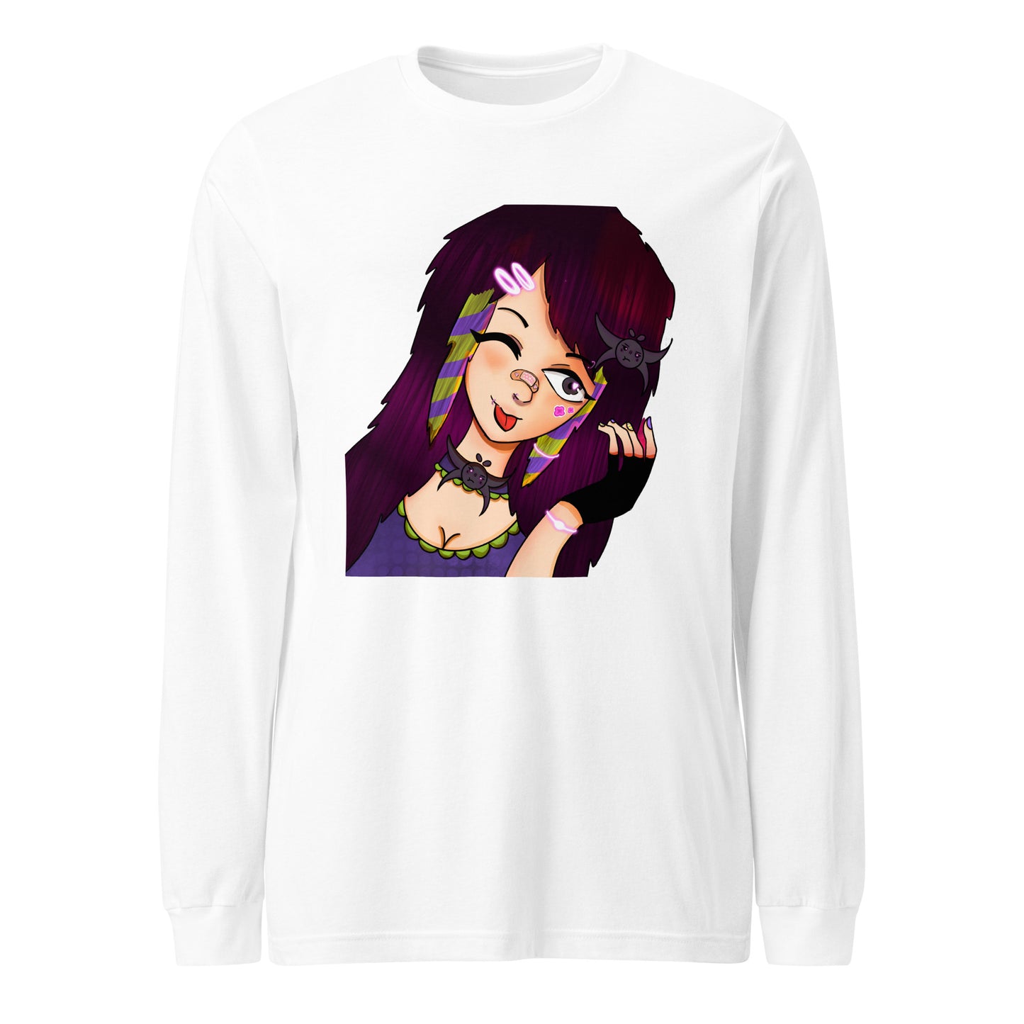 Punk Girly Long Sleeve Tee-long sleeve shirt-White-XS-mysticalcherry